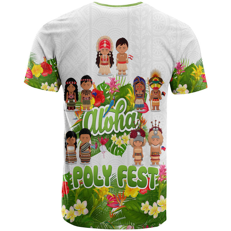 Aloha Poly Fest 10th Annual T Shirt Tropical Palm Leaf Flower LT9 - Polynesian Pride