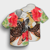 Hawaiian - Hawaii Turtle Art Hibiscus Hawaiian Shirt - AH - Polynesian Pride