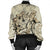 Hawaiian - Hawaii Turtle Hibiscus Polynesian Vintage Bomber Jacket - Beige - AH - Polynesian Pride