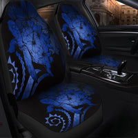 Hawaiian - Hawaii Turtle Hibiscus Polynesian Vintage Car Seat Covers - Blue - AH - Polynesian Pride