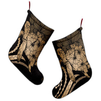 Hawaiian - Hawaii Turtle Hibiscus Polynesian Vintage Christmas Stocking - Gold - AH - Polynesian Pride
