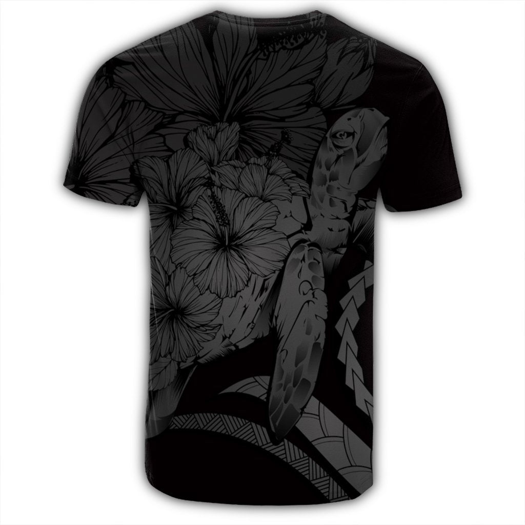 Hawaiian Hawaii Turtle Hibiscus Polynesian Vintage T Shirt Gray - Polynesian Pride