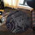 Hawaiian - Hawaii Turtle Hibiscus Polynesian Vintage Round Carpet - Gray - AH - Polynesian Pride