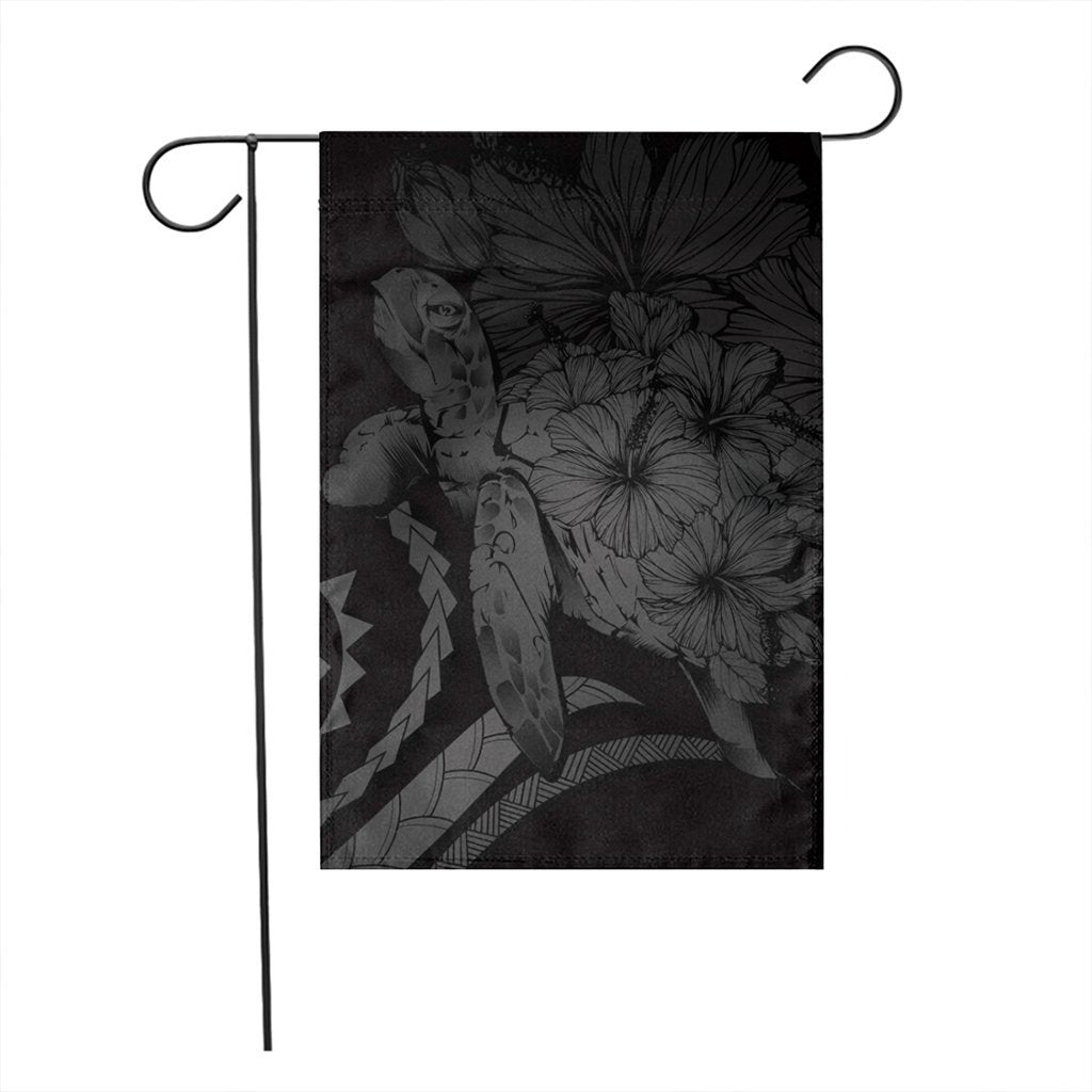 Hawaiian - Hawaii Turtle Hibiscus Polynesian Vintage Flag - Gray - AH - Polynesian Pride