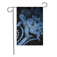 Hawaiian - Hawaii Turtle Hibiscus Polynesian Vintage Flag - Pastel Blue - AH - Polynesian Pride