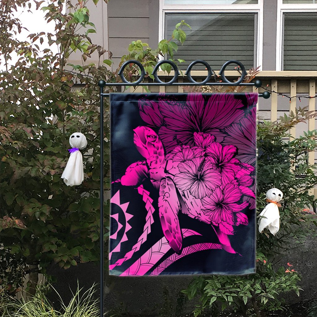 Hawaiian - Hawaii Turtle Hibiscus Polynesian Vintage Flag - Pink - AH - Polynesian Pride