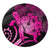 Hawaiian - Hawaii Turtle Hibiscus Polynesian Vintage Round Carpet - Pink - AH Round Carpet Luxurious Plush - Polynesian Pride