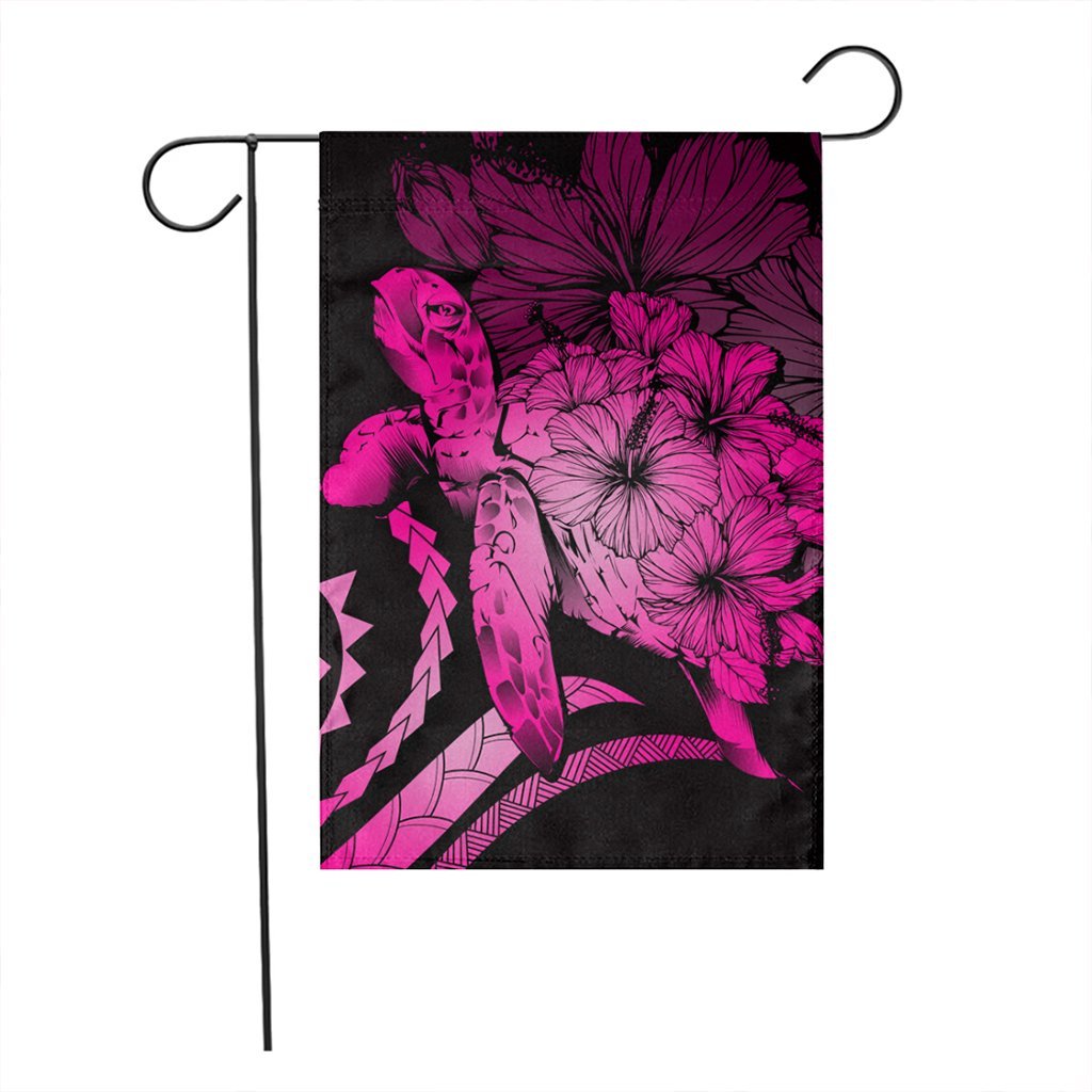 Hawaiian - Hawaii Turtle Hibiscus Polynesian Vintage Flag - Pink - AH - Polynesian Pride