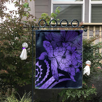 Hawaiian - Hawaii Turtle Hibiscus Polynesian Vintage Flag - Purple - AH - Polynesian Pride