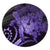 Hawaiian - Hawaii Turtle Hibiscus Polynesian Vintage Round Carpet - Purple - AH Round Carpet Luxurious Plush - Polynesian Pride
