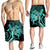 Hawaiian - Hawaii Turtle Hibiscus Polynesian Vintage Men's Shorts - Turquoise - AH - Polynesian Pride