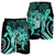 Hawaiian - Hawaii Turtle Hibiscus Polynesian Vintage Men's Shorts - Turquoise - AH - Polynesian Pride