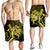 Hawaiian - Hawaii Turtle Hibiscus Polynesian Vintage Men's Shorts - Yellow - AH - Polynesian Pride