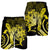 Hawaiian - Hawaii Turtle Hibiscus Polynesian Vintage Men's Shorts - Yellow - AH - Polynesian Pride