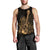 Hawaiian - Hawaii Ukulele Flower Tank Top - Gold - AH Black - Polynesian Pride