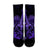 Hawaiian - Hawaii Ukulele Flower Crew Socks - Purple - AH - Polynesian Pride