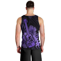 Hawaiian - Hawaii Ukulele Flower Tank Top - Purple - AH - Polynesian Pride