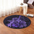 Hawaiian - Hawaii Ukulele Flower Round Carpet - Purple - AH - Polynesian Pride