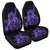 Hawaiian - Hawaii Ukulele Flower Car Seat Covers - Purple - AH Universal Fit Black - Polynesian Pride