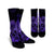 Hawaiian - Hawaii Ukulele Flower Crew Socks - Purple - AH Crew Socks White - Polynesian Pride