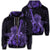 Hawaiian Hawaii Ukulele Flower Zip Hoodie Purple Unisex Art - Polynesian Pride