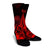 Hawaiian - Hawaii Ukulele Flower Crew Socks - Red - AH - Polynesian Pride