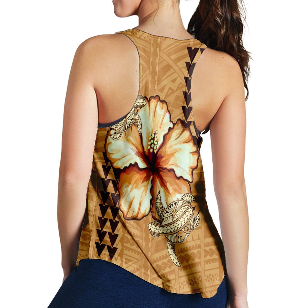Hawaiian Vintage Hibiscus Racerback Tank AH - Polynesian Pride