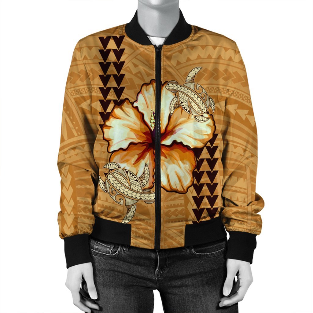 Hawaiian Vintage Hibiscus Bomber Jacket AH - Polynesian Pride