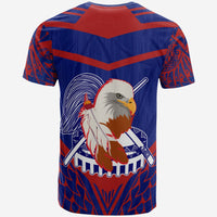 American Samoa Custom T Shirt The Eagle With Polynesian Pattern - Polynesian Pride