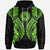 American Samoa Zip up Hoodie Polynesian Lion Head Green Style - Polynesian Pride