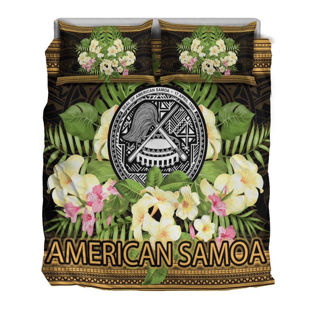 American Samoa Bedding Set - Polynesian Gold Patterns Collection - Polynesian Pride