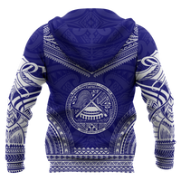 American Samoa Polynesian Chief Hoodie Flag Version - Polynesian Pride