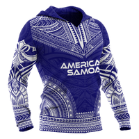 American Samoa Polynesian Chief Hoodie Flag Version - Polynesian Pride