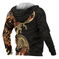 American Samoa Zip up Hoodie Lizard Lucky - Polynesian Pride