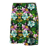 Animals And Tropical Flowers Board Shorts - Polynesian Pride
