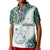 New Zealand Maori Polo Shirt Aotearoa Manaia Basic Paua Shell Kia Ora LT9 Kid White - Polynesian Pride