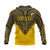 Aotearoa Hoodie Maori Pattern Rugby Style Unisex Yellow - Polynesian Pride