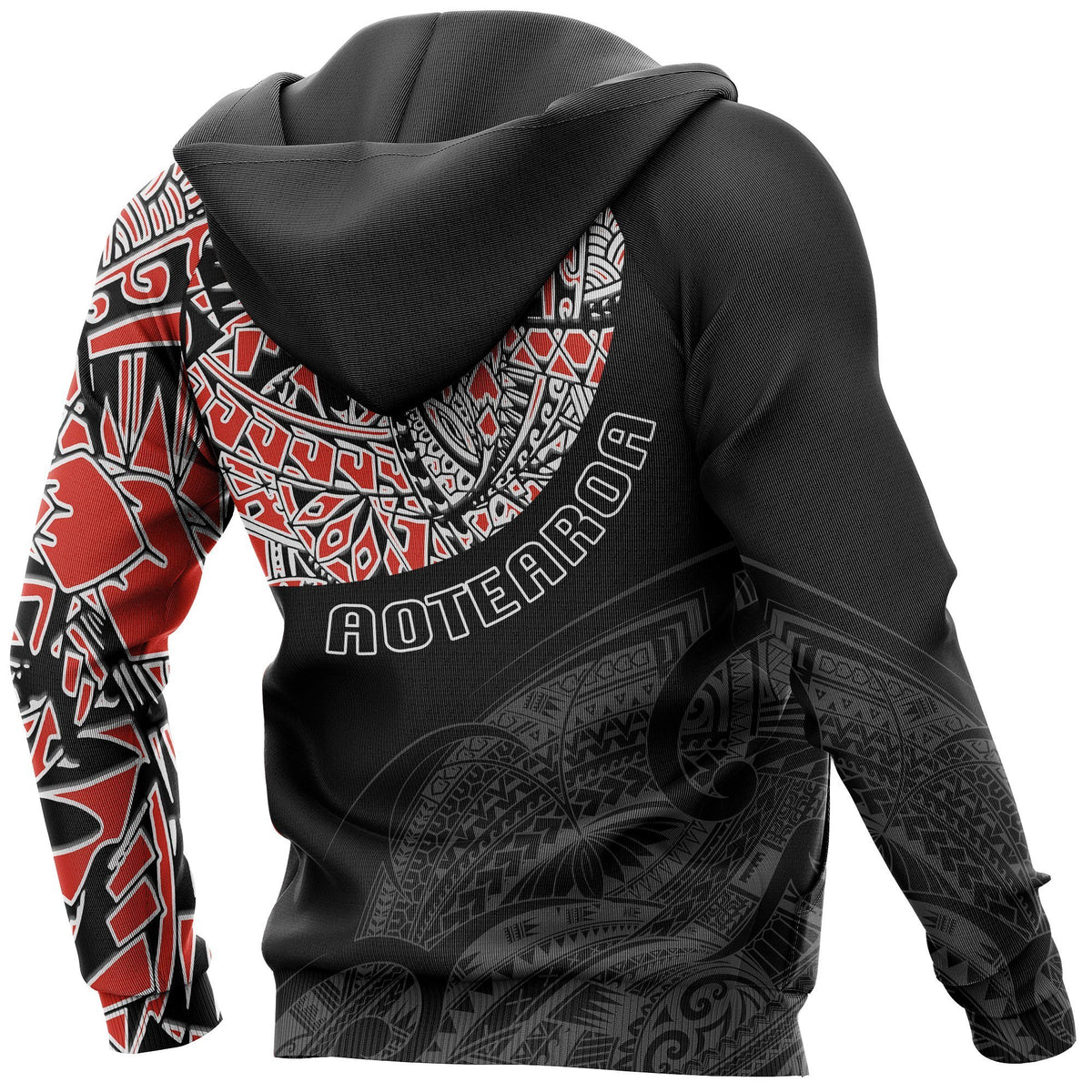 Aotearoa Rugby Tattoo Maori All Over Hoodie - Polynesian Pride