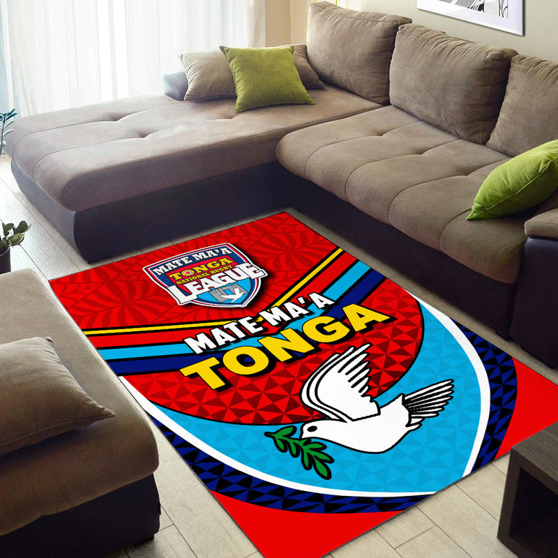 Tonga Mate Ma'a Rugby Area Rug Jersey LT6 - Polynesian Pride