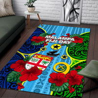 Malampa Fiji Day Hibiscus Area Rug Style LT6 - Polynesian Pride