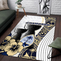 Guam Chamorro Area Rug White Style LT6 - Polynesian Pride