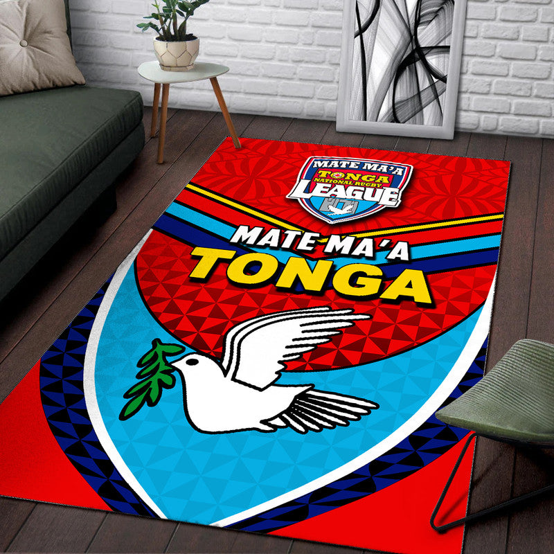 Tonga Mate Ma'a Rugby Area Rug Jersey LT6 - Polynesian Pride