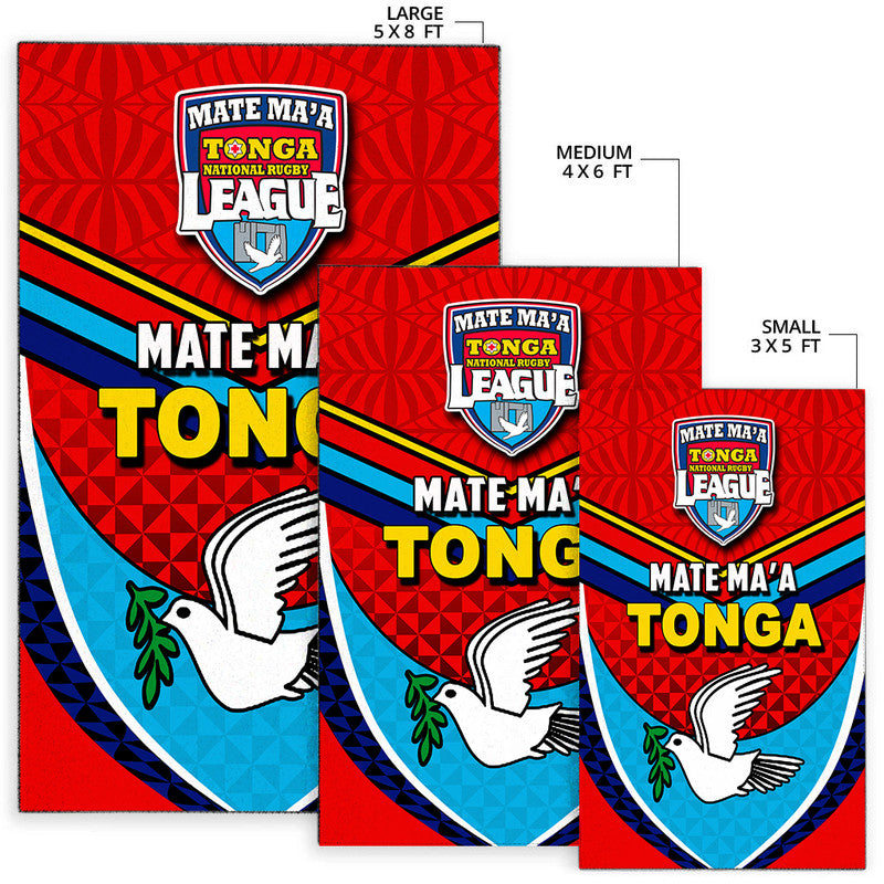 Tonga Mate Ma'a Rugby Area Rug Jersey LT6 - Polynesian Pride