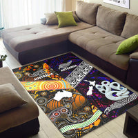 New Zealand Maori Aotearoa And Australia Aboriginal Area Rug Together - Purple LT8 - Polynesian Pride