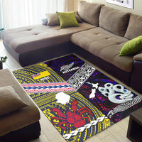 New Zealand And Niue Area Rug Together - Purple LT8 - Polynesian Pride