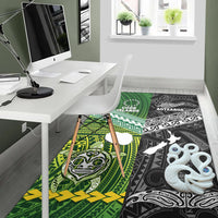 New Zealand And Cook Islands Area Rug Together - Black LT8 - Polynesian Pride