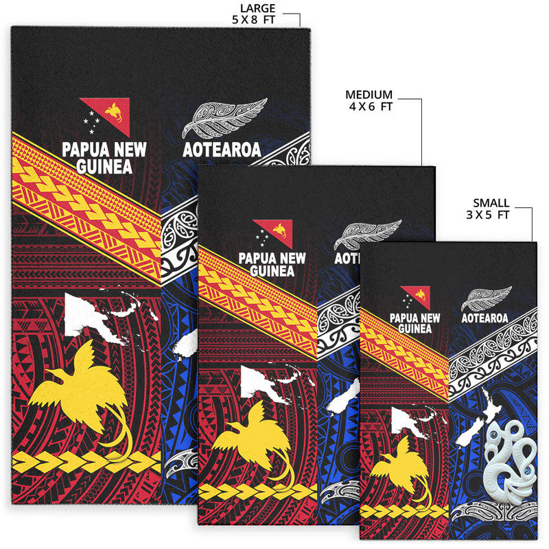 New Zealand And Papua New Guinea Area Rug Together - Blue LT8 - Polynesian Pride