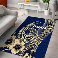 Guam Fish Hook Area Rug Blue Style LT6 Blue - Polynesian Pride
