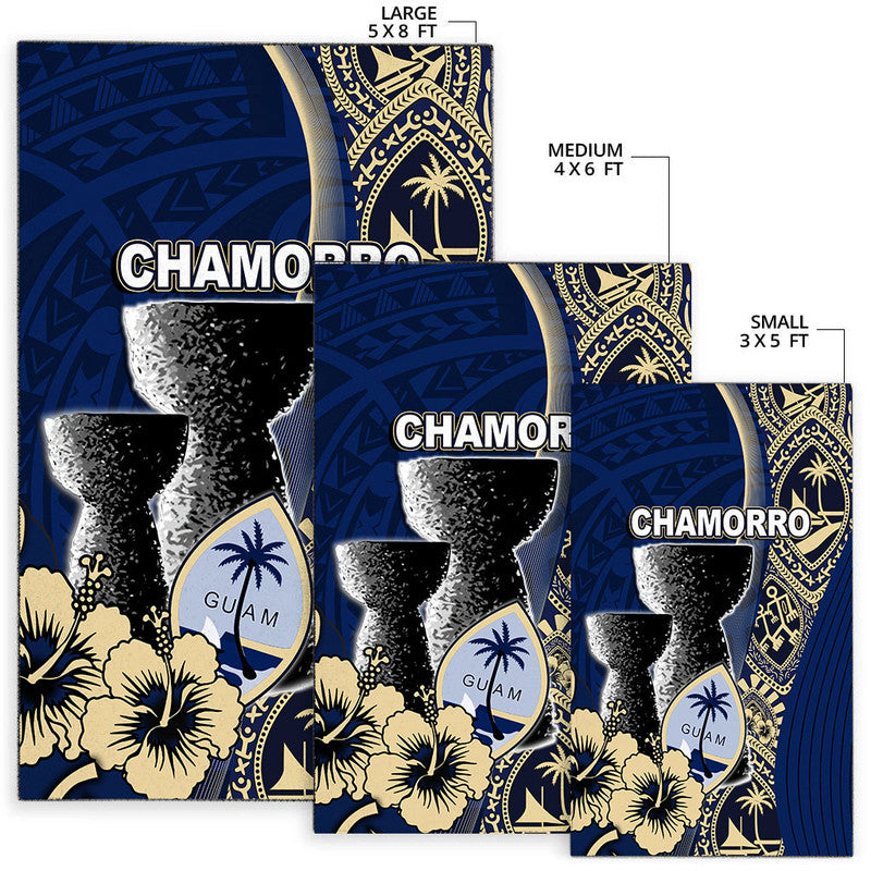 Guam Chamorro Area Rug Blue Style LT6 - Polynesian Pride