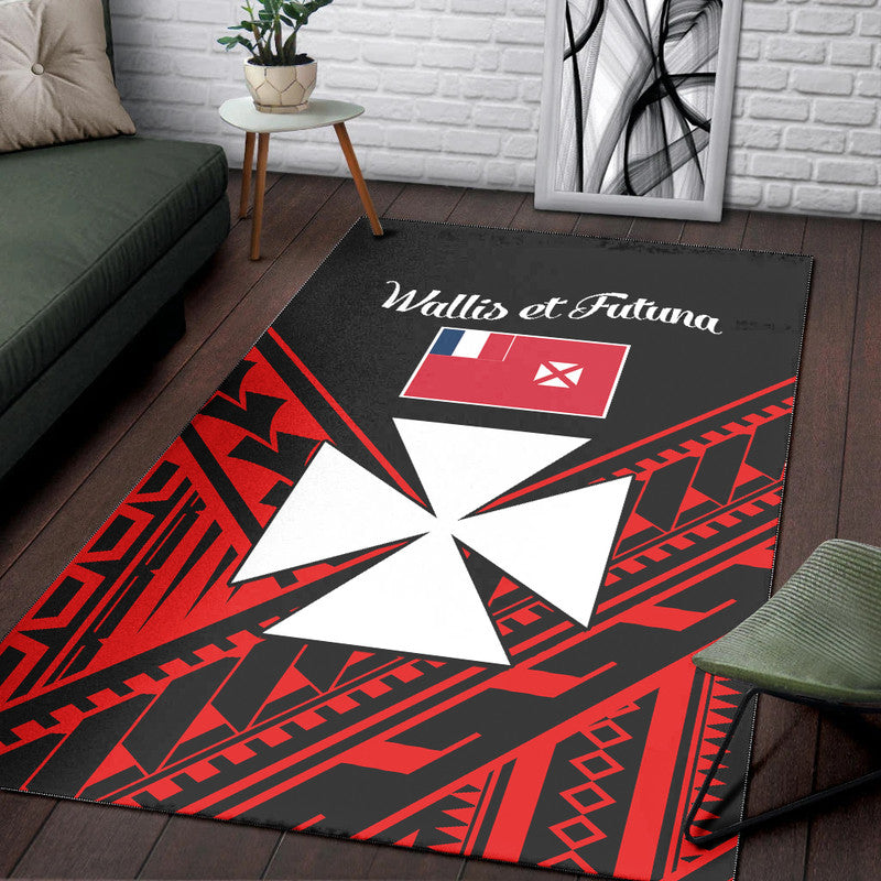 Wallis et Futuna Area Rug Happy Independence Day LT9 Red - Polynesian Pride